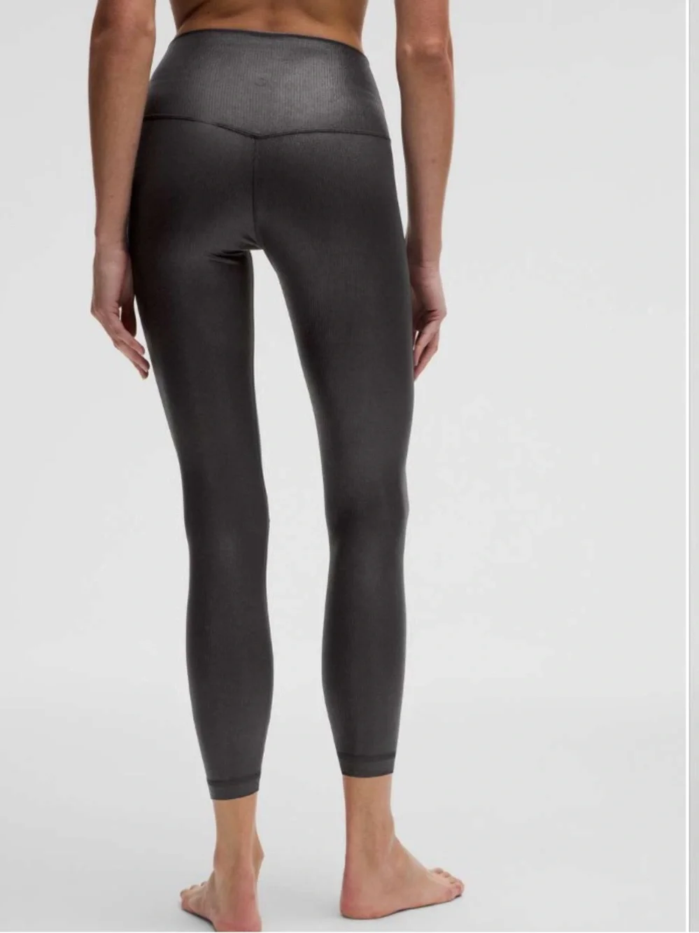 Lululemon Align High-Rise Ribbed Pant 25” Shine Radiate Foil Print Black NWT